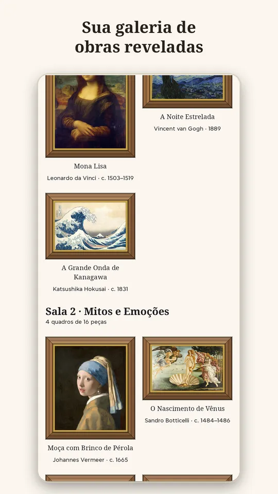 Galeria com as obras completas