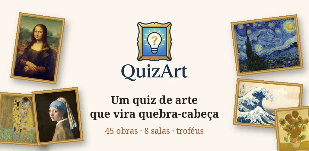 QuizArt: obras como a Mona Lisa e A Noite Estrelada montadas como quebra-cabeça